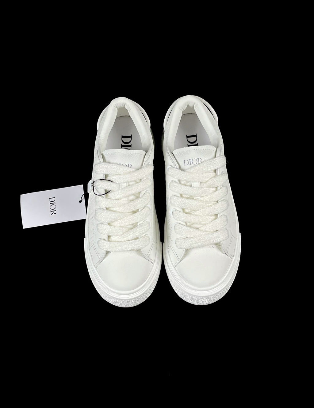 B33 Spin Sneaker | White Grained Calfskin & Dior Gravity Leather | Italian Made