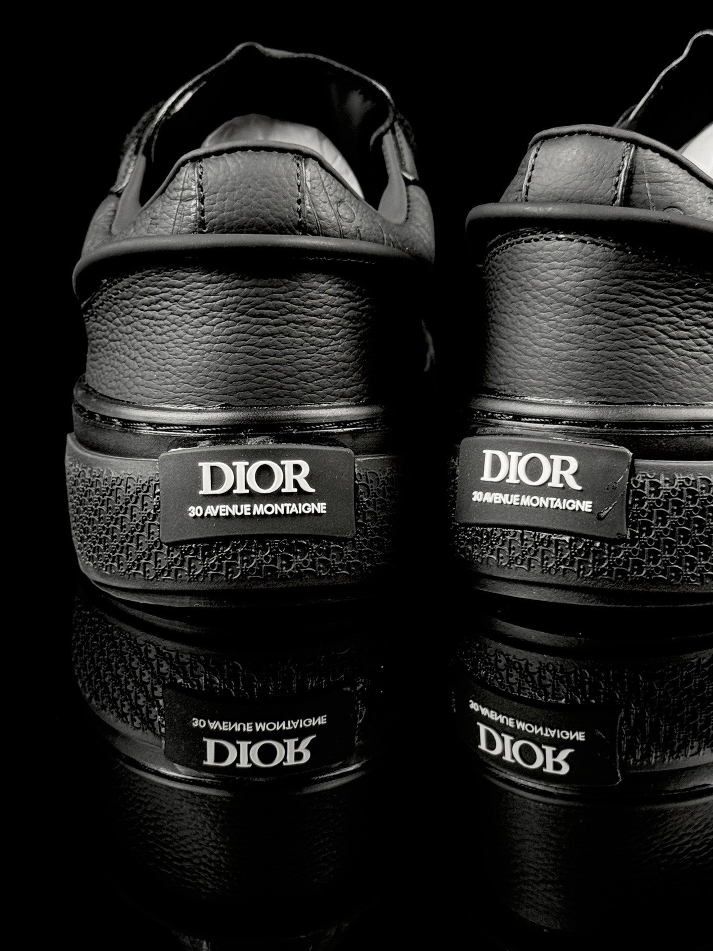 DIOR B33 LEATHER LOW TOP SNEAKER (Black)