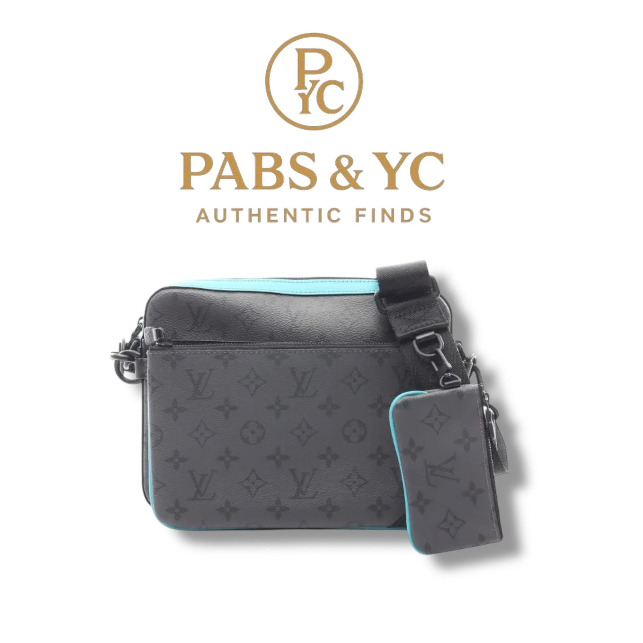 Louis Vuitton Trio Messenger - Monogram Eclipse (Blue Trim)