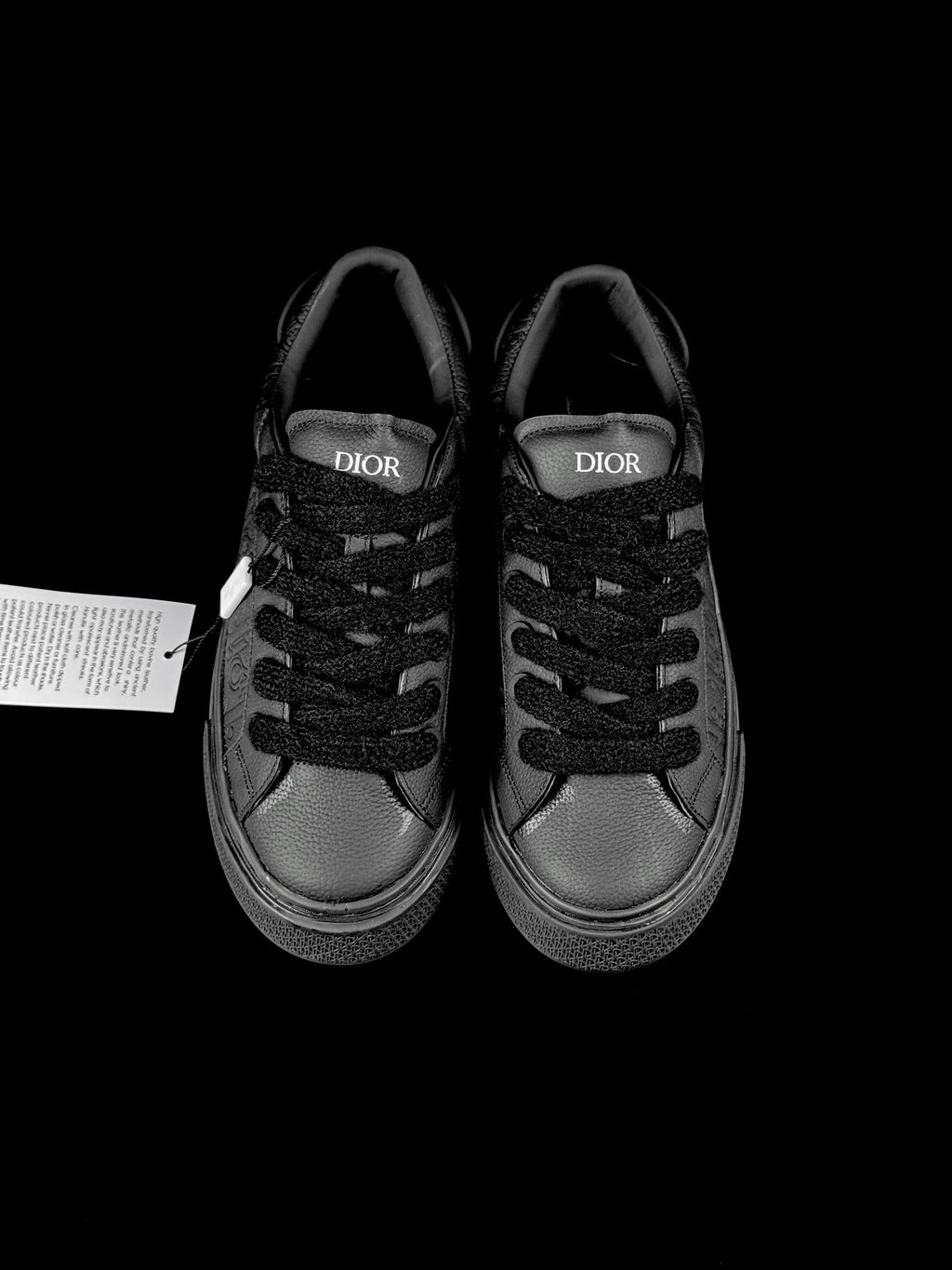 DIOR B33 LEATHER LOW TOP SNEAKER (Black)