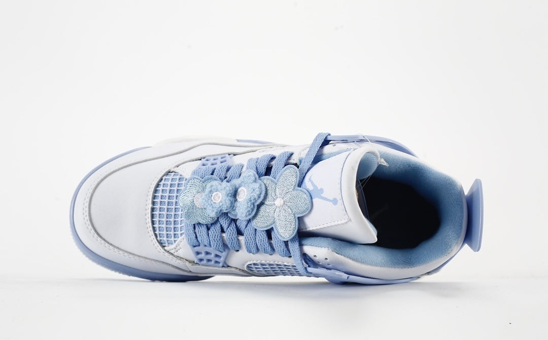 AIR JORDAN 4 RETRO "FORGET ME NOT" (W) - WHITE/ALUMINUM